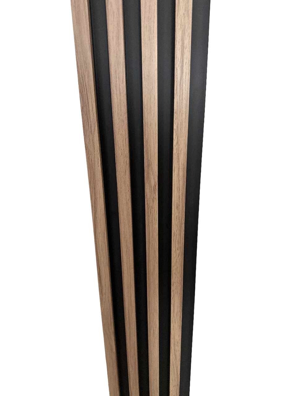 Interior Accent Wall Panels WPC Two Tone Black / Light Brown Teak Wood Decorative Look