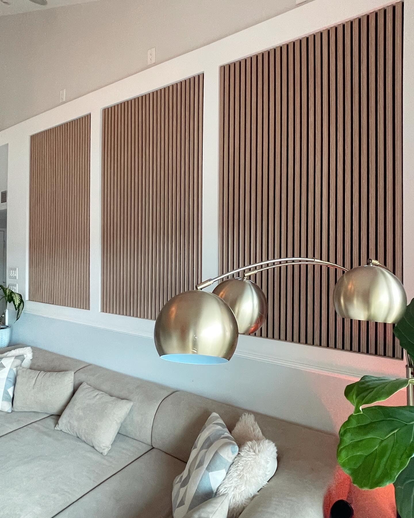 Acoustic Mini Wood Acoustic Panels Washed Oak Colo 39.5” x 24" Panel Wall Art Washed Color