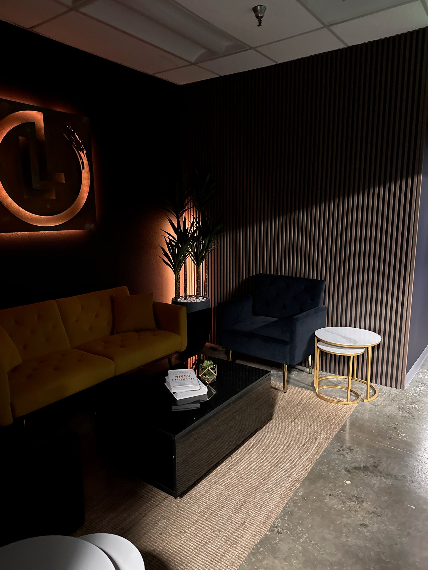Interior Accent Wall Panels Two Tone Brown / Black Decorative Wood Look