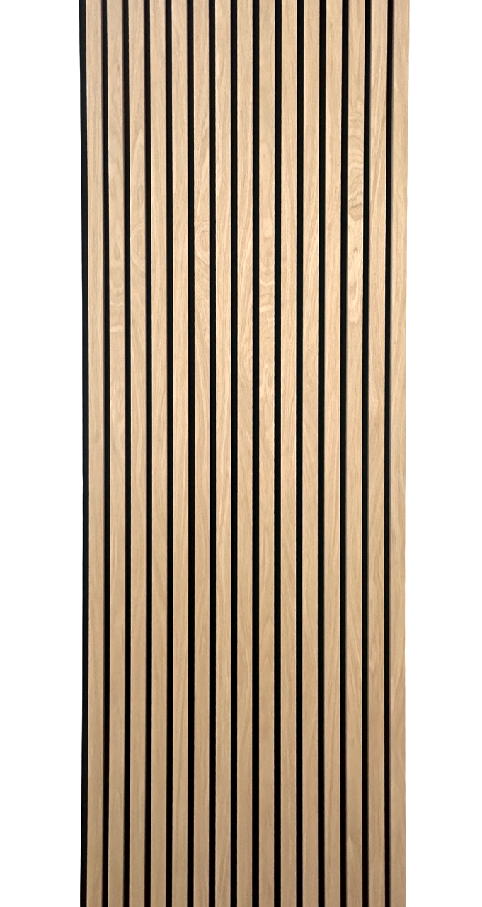 Acoustic Panels Wood Veneer Accent Walls 2 ft wide by 9.5 ft long White Oak