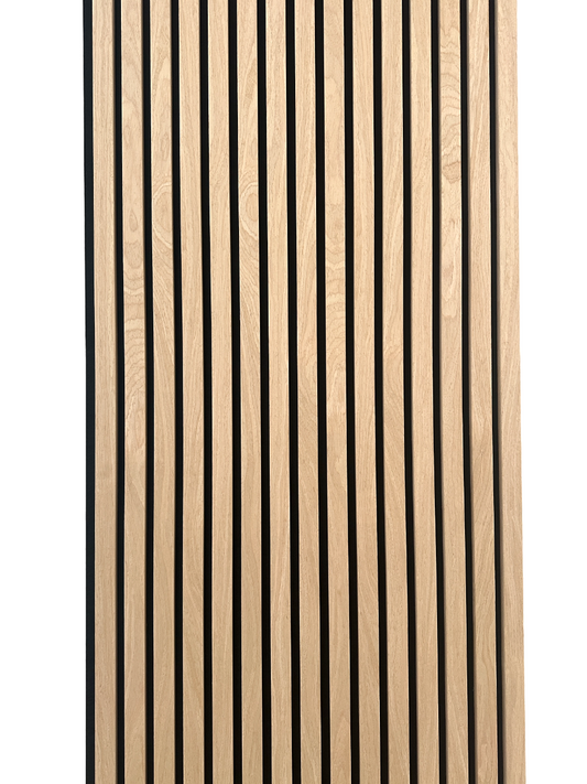 Acoustic Panels Wood Veneer Accent Walls 2 ft wide by 9.5 ft long White Oak