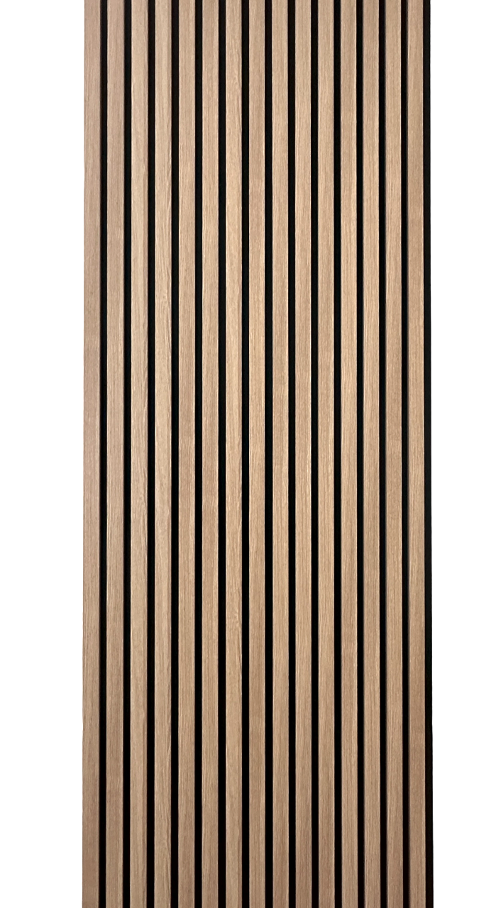 Washed Oak Acoustic Wood Panels Accent Wall Slat Decor 2 ft wide by 9.5 ft long