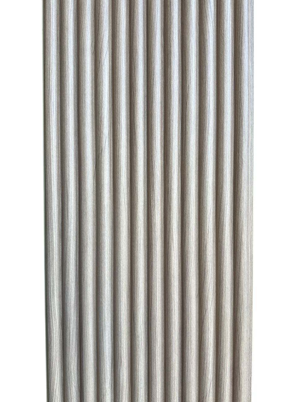 Ribbed Round Grey Wall Panels 9.5 feet by 6 inches Mid Century Modern