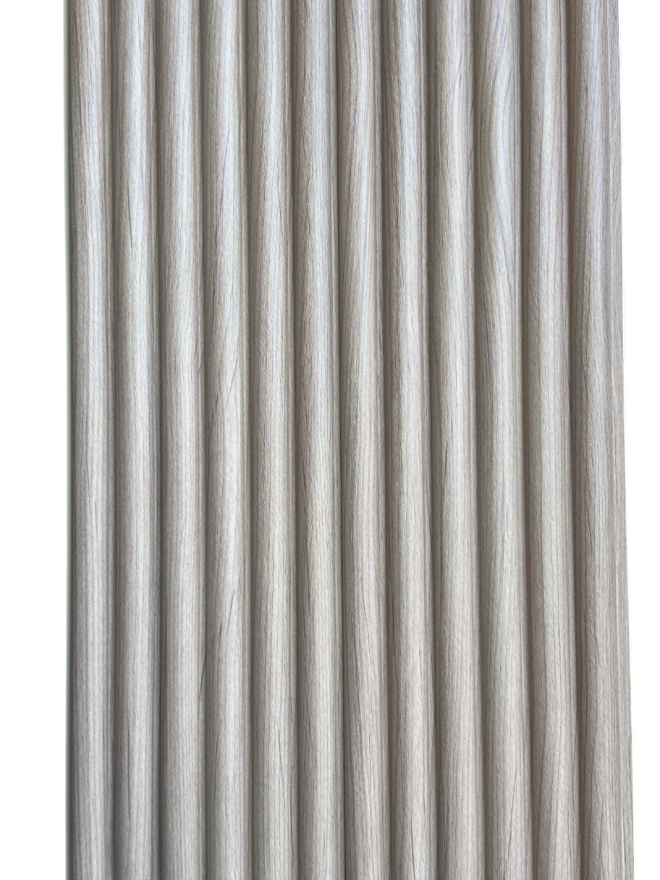Ribbed Round Grey Wall Panels 9.5 feet by 6 inches Mid Century Modern