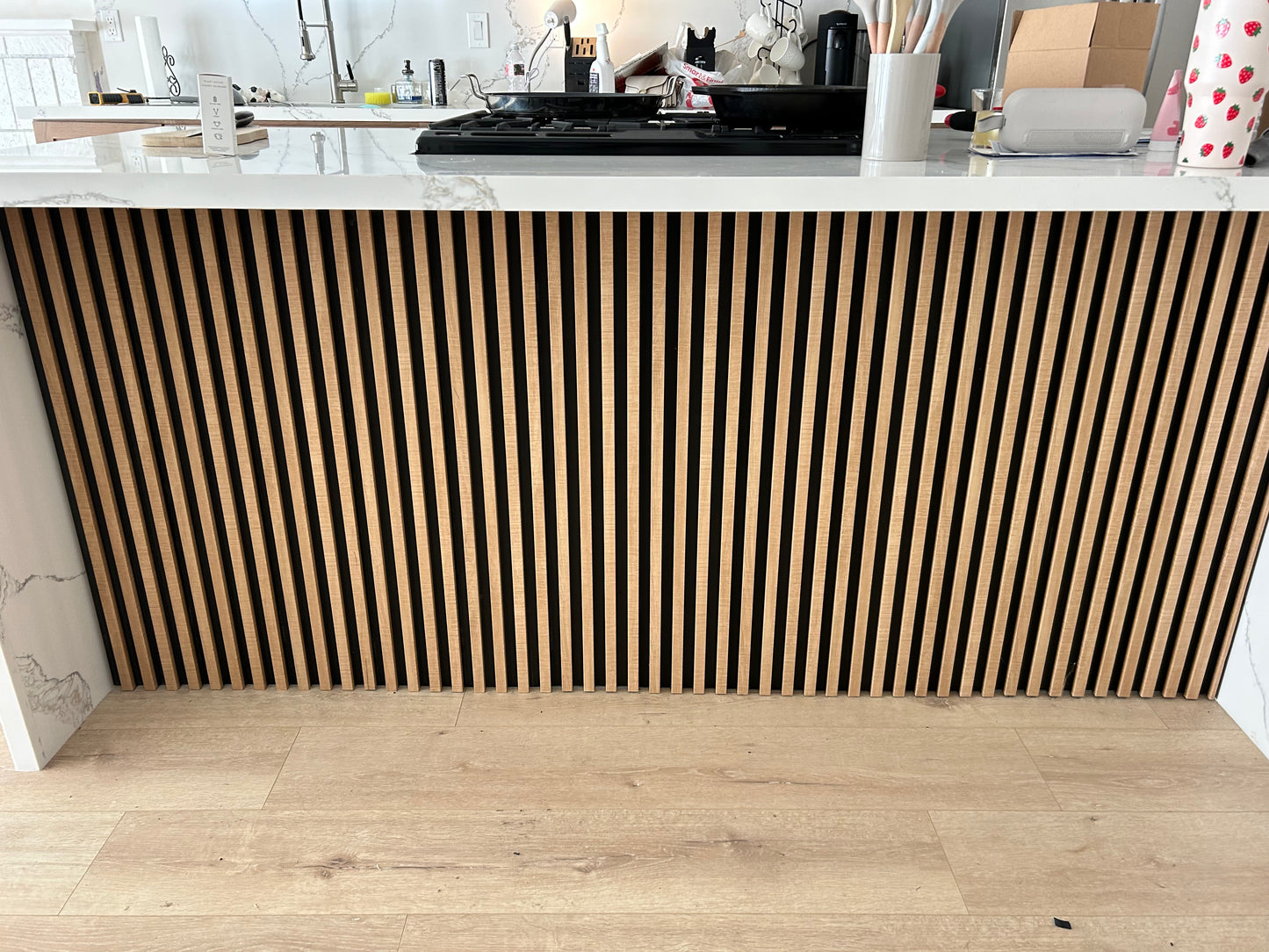 Two Tone Interior Accent Wall Panels Wood Effect