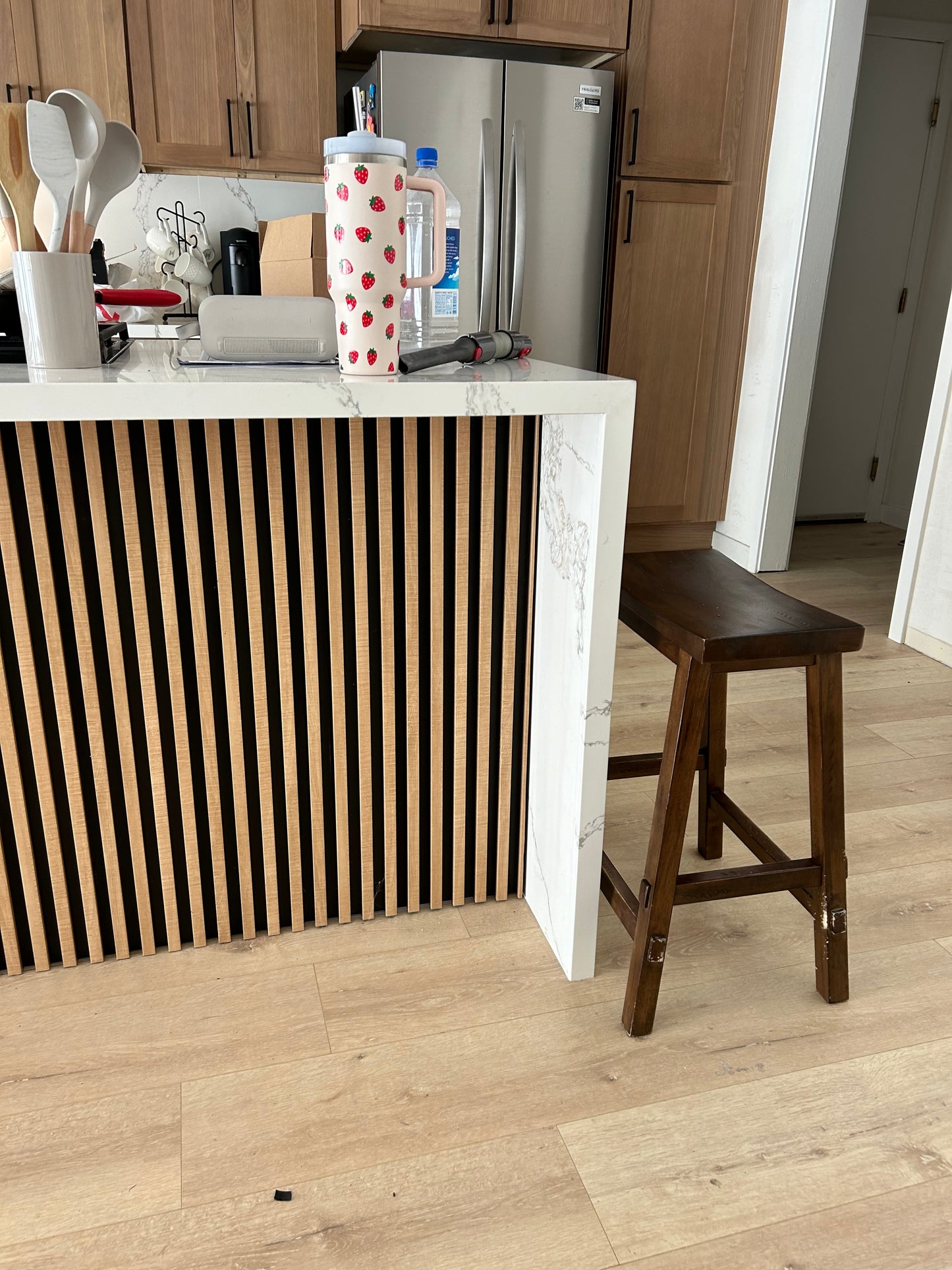 Two Tone Interior Accent Wall Panels Wood Effect