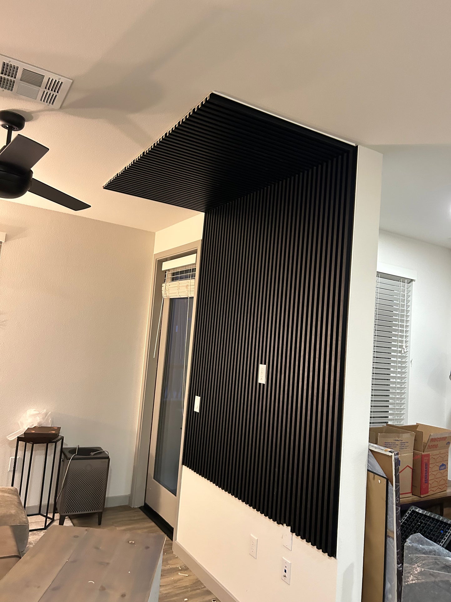 Interior Accent Wall Panels Black 6.5 inches Wide by 114 inches long