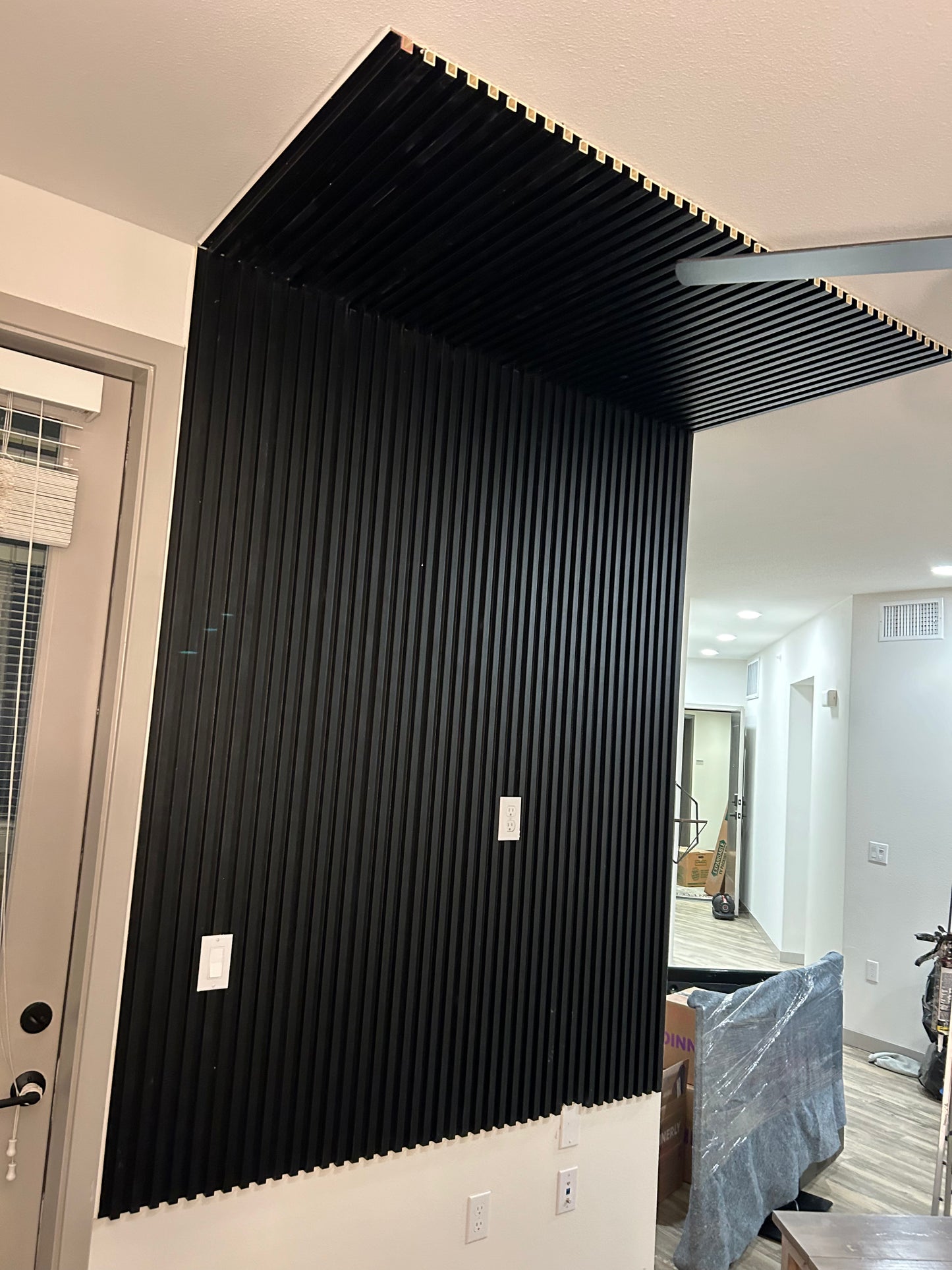 Interior Accent Wall Panels Black 6.5 inches Wide by 114 inches long