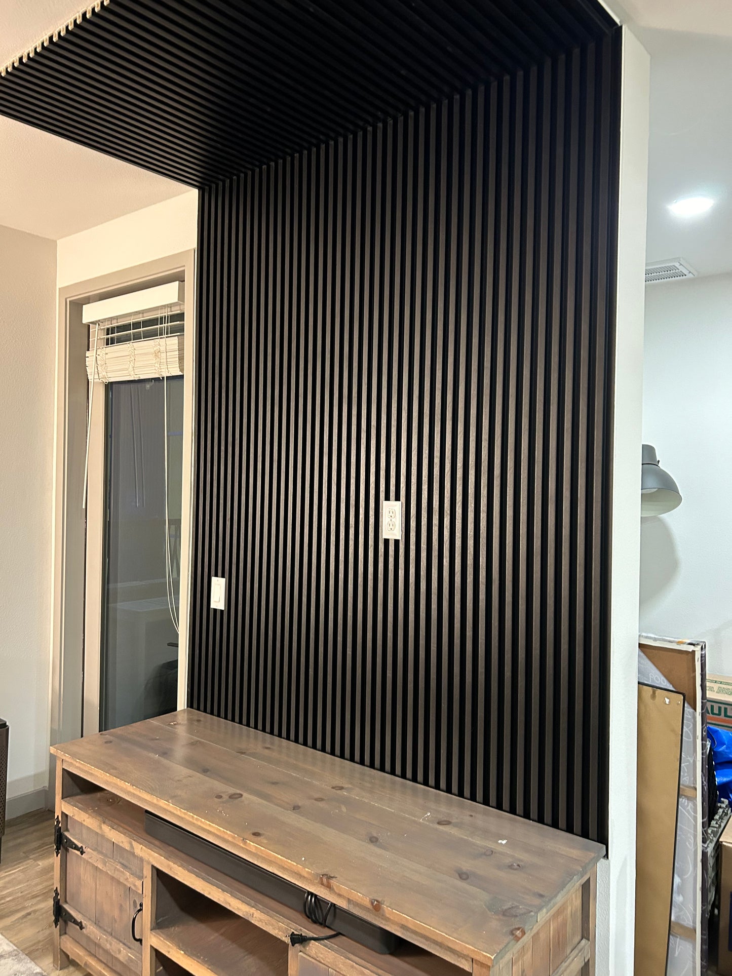 Interior Accent Wall Panels Black 6.5 inches Wide by 114 inches long