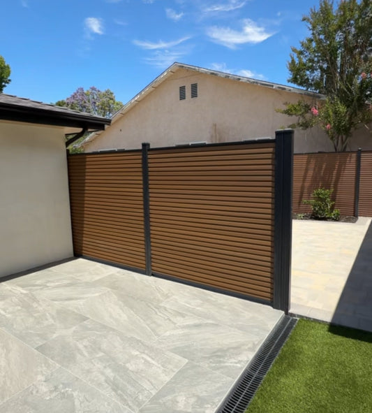 WPC Composite Fence Panels Aluminum Post Complete Sets 6'x6' or 8'x6' feet