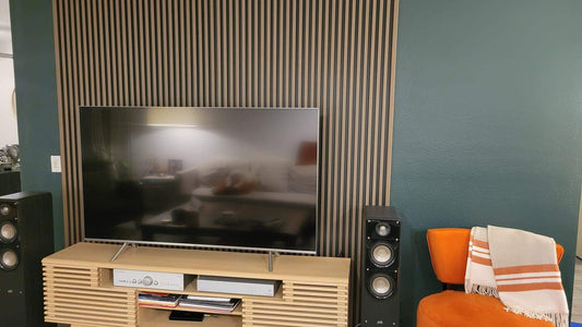 Interior Accent Wall Panels Two Tone Brown / Black Decorative Wood Look