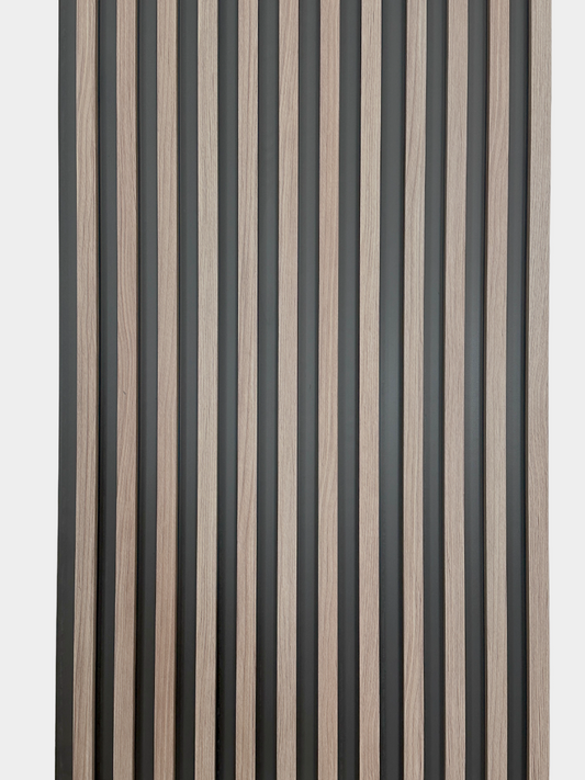 Interior Accent Wall Panels Two Tone Charcoal / Black Decorative Wood Look
