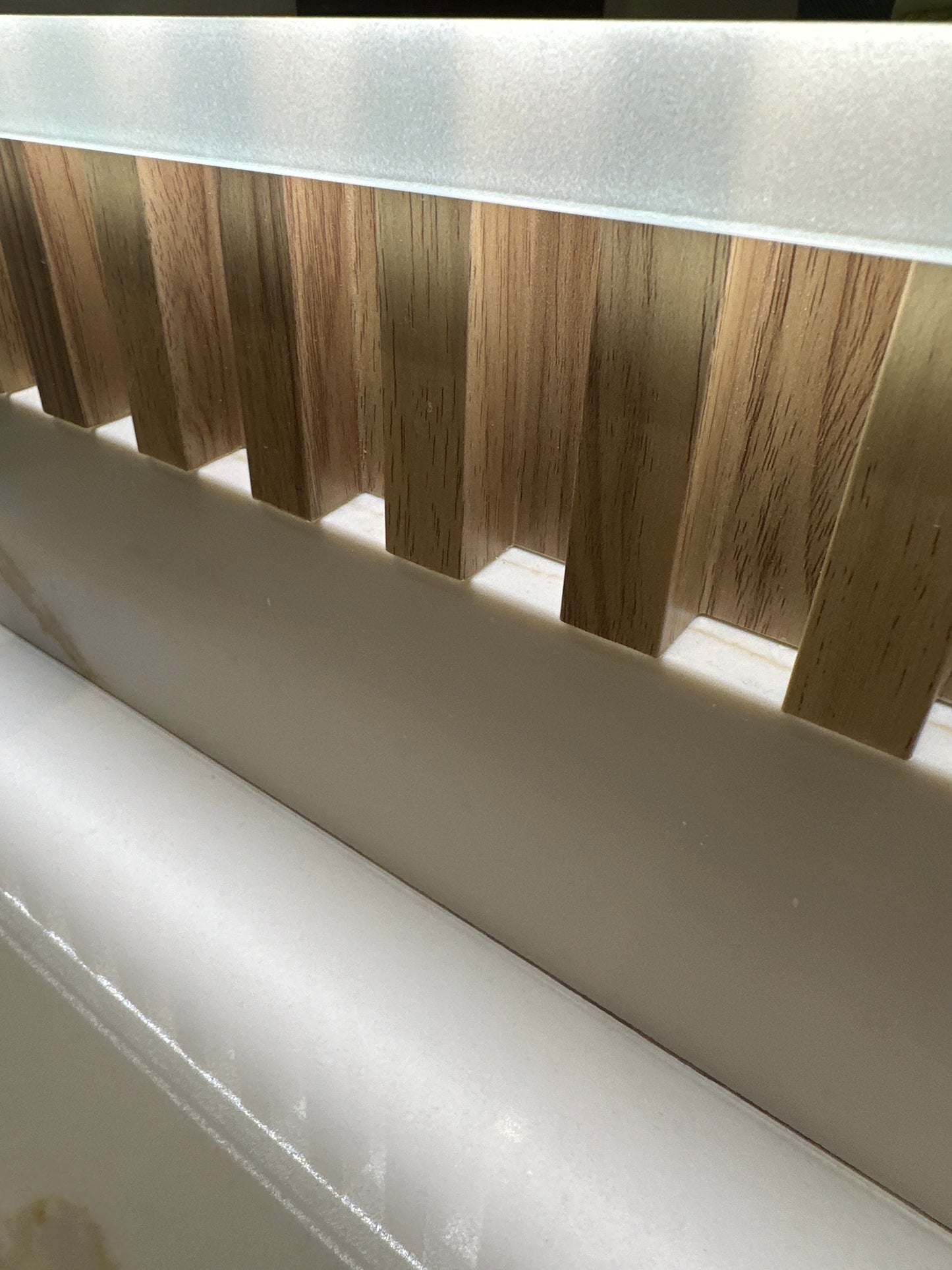 Interior Accent Wall Panels WPC Oak Tone Wood Look Length 114 in Width 6.5 in