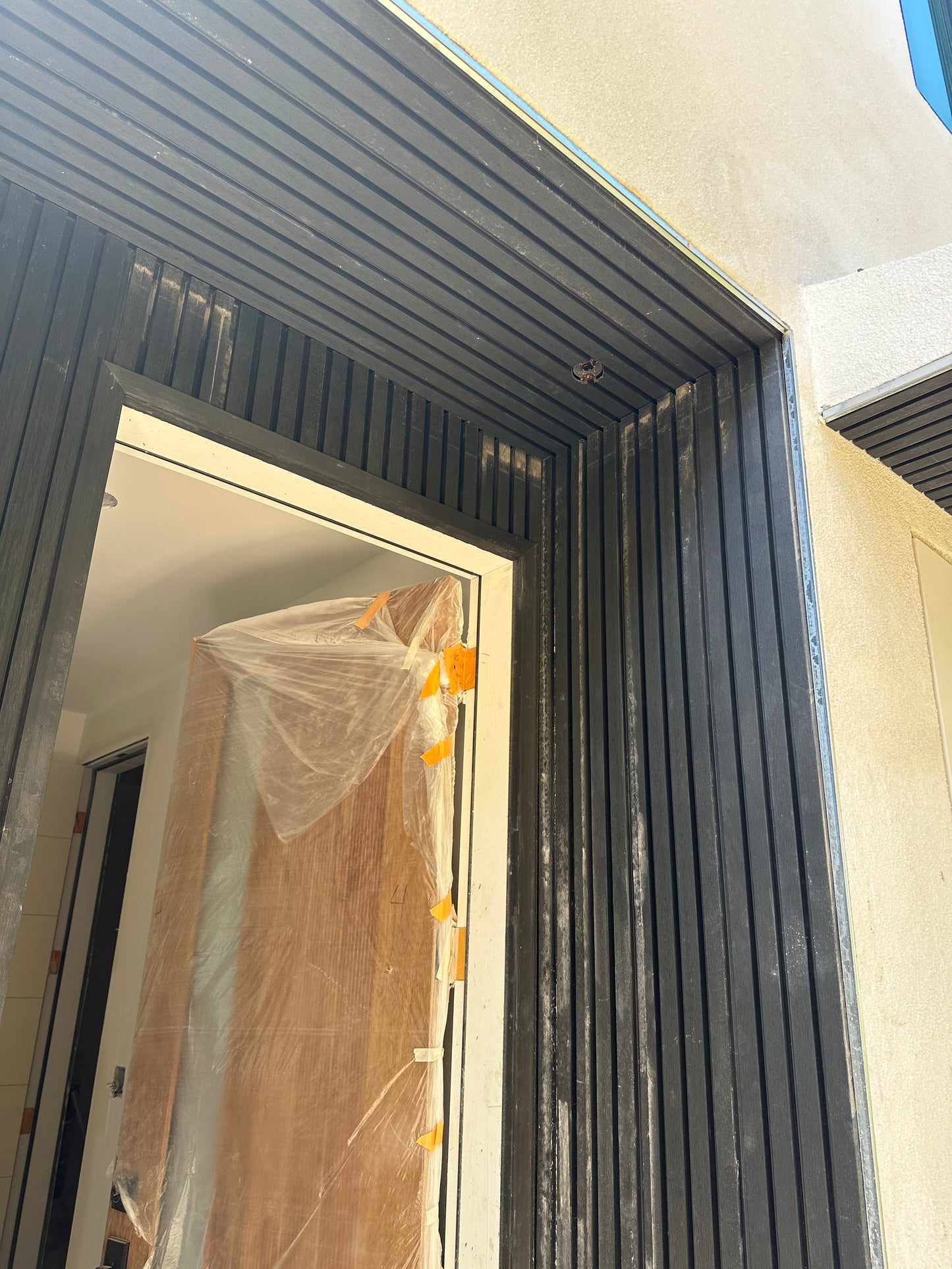 Black Exterior Siding Panels Accent Wall Decor European Modern Wood Grain 8.5 in by 114 in