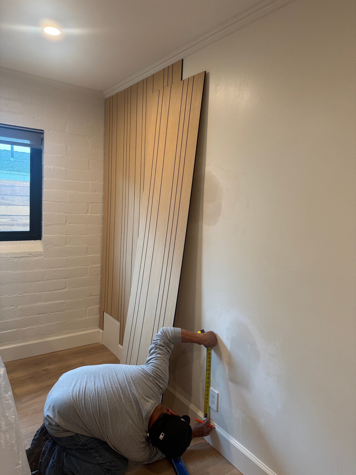 Wood Veneer Flat Panels with Adhesive on Back, Light Weight 2 feet by 8 feet