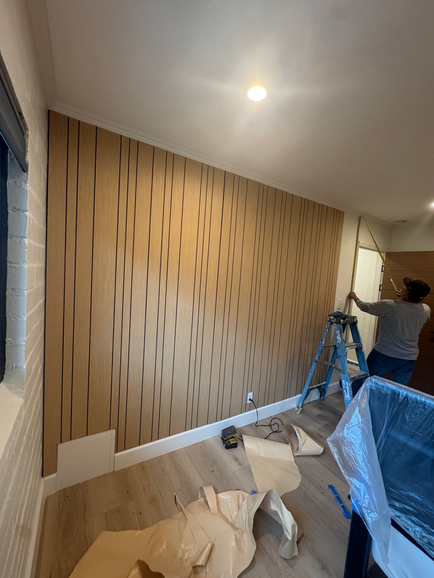Wood Veneer Flat Panels with Adhesive on Back, Light Weight 2 feet by 8 feet