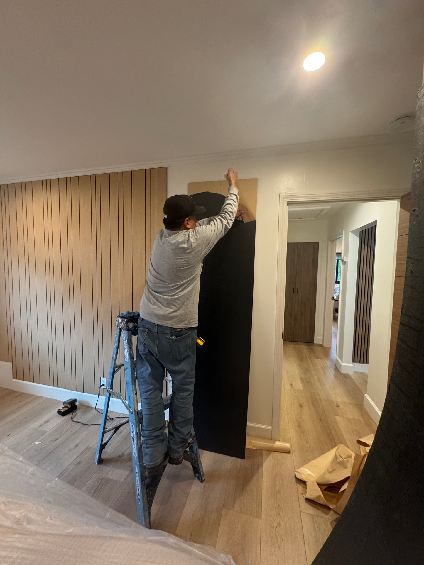 Wood Veneer Flat Panels with Adhesive on Back, Light Weight 2 feet by 8 feet