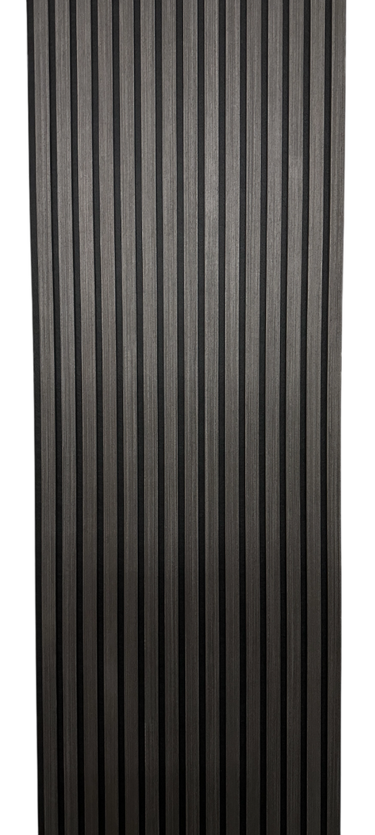 Charcoal Black Wood Veneer Panels Accent Wall Decor 2 ft wide by 9.5 ft long