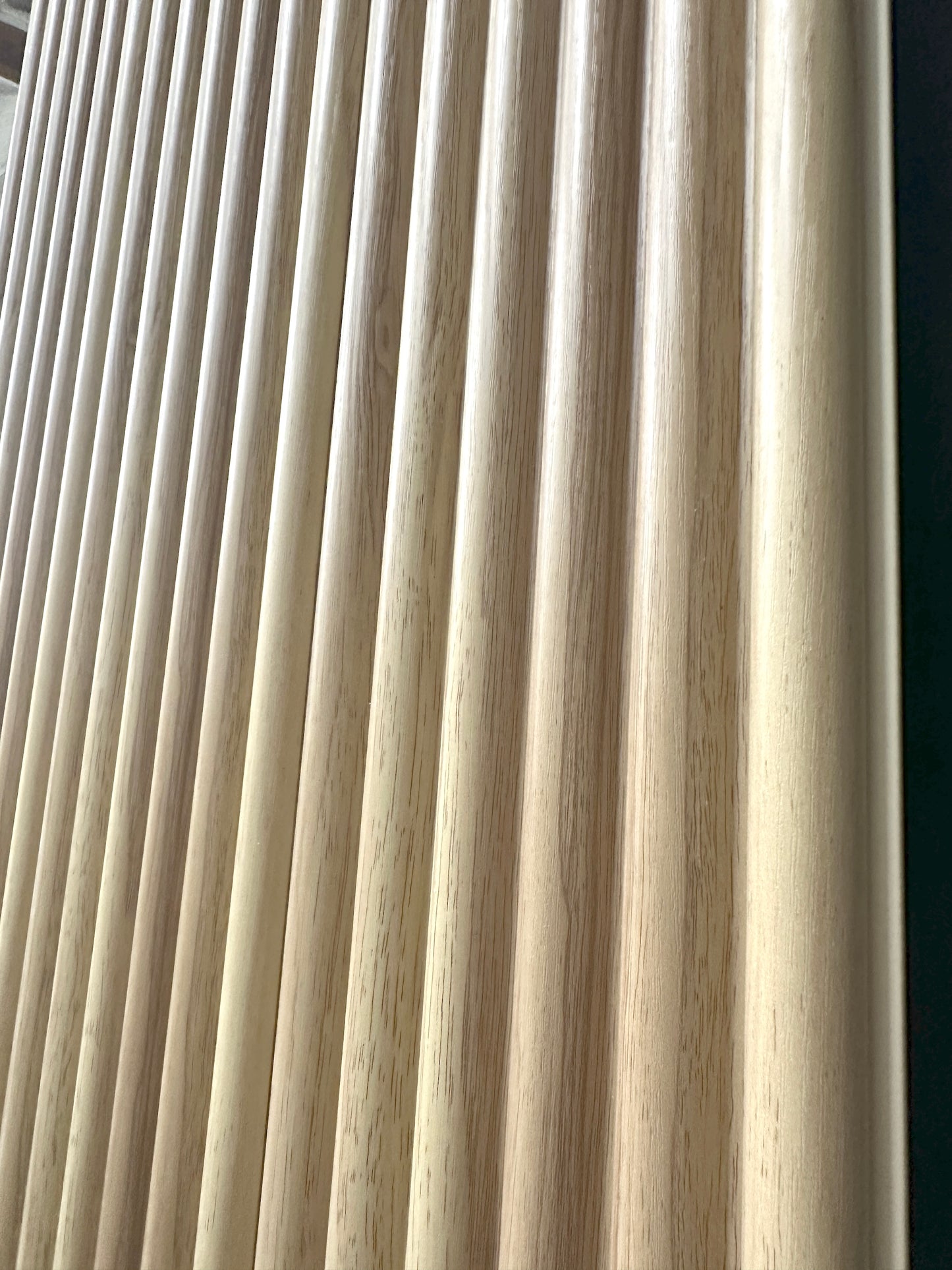Ribbed Round Wall Panels 9.5 feet by 6 inches Mid Century Modern Look