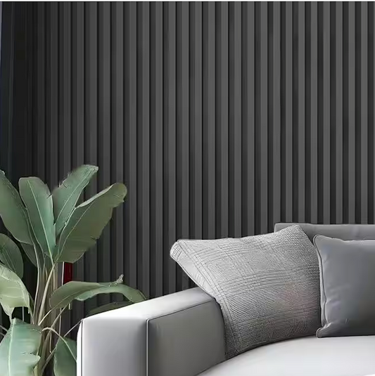 Interior Accent Wall Panels Black 6.5 inches Wide by 114 inches long