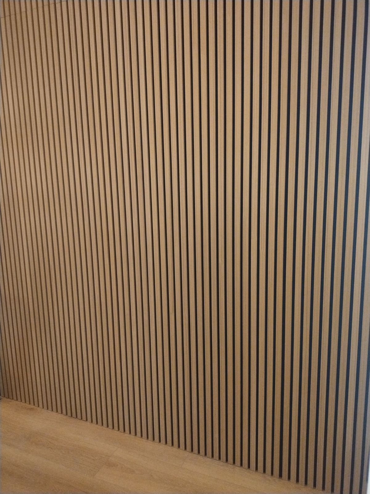 Acoustic Wood Panels Accent Wall Decor Light Brown 2 ft wide by 9.5 ft long