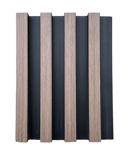 Interior Accent Wall Panels Two Tone Brown / Black Decorative Wood Look