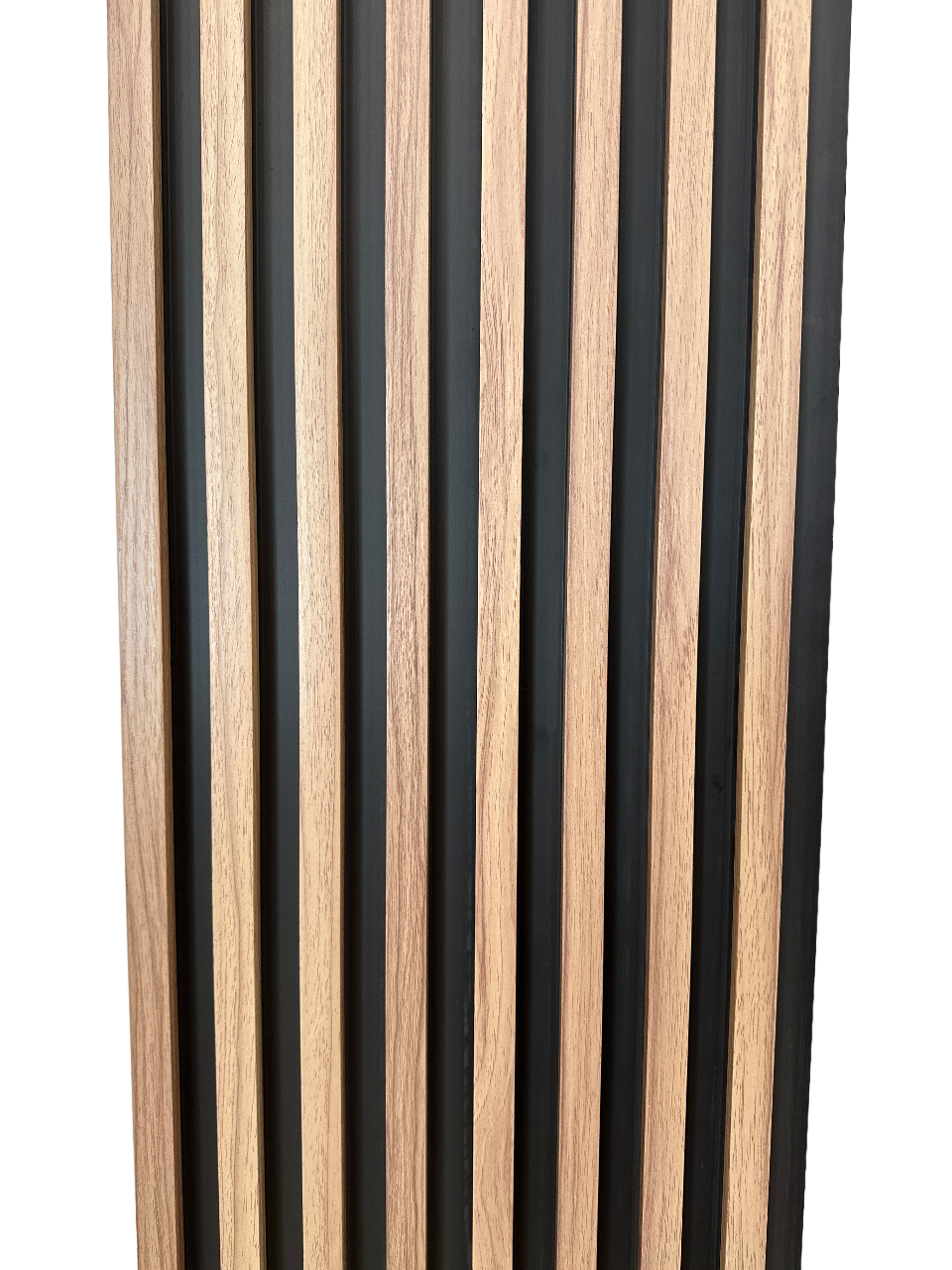 Interior Accent Wall Panels WPC Two Tone Black / Light Brown Teak Wood Decorative Look