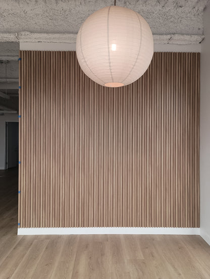 Modern Fluted Oak Colors Interior Wall Decor Panels 6.2" inches wide by 114" long