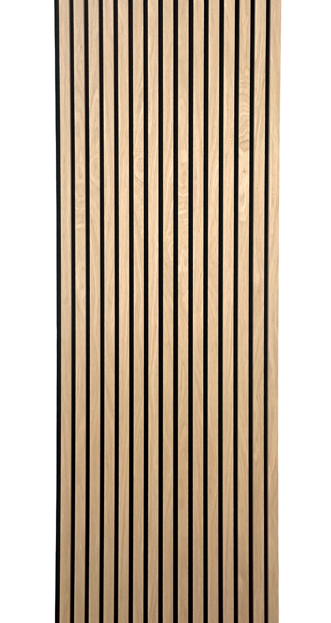 Acoustic Panels Wood Veneer Accent Walls 8 ft long by 2 ft wide White Oak