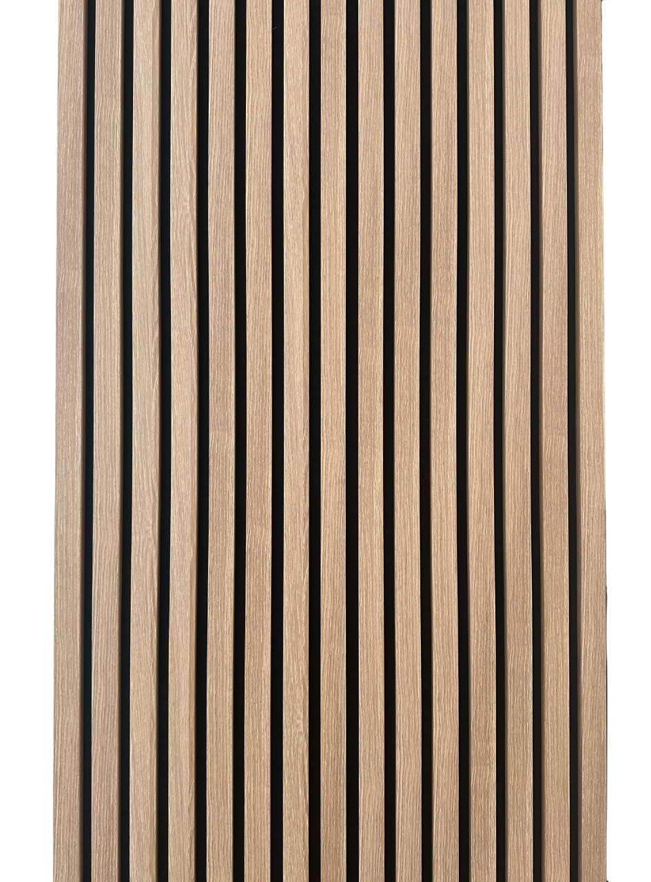 Washed Oak Acoustic Wood Panels Accent Wall Slat Decor 2 ft wide by 8 ft long