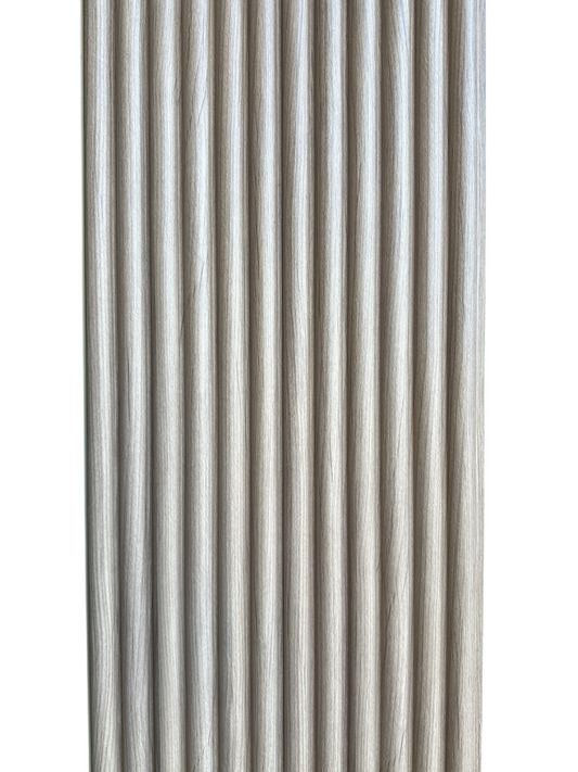 Ribbed Round Grey Wall Panels 9.5 feet by 6 inches Mid Century Modern