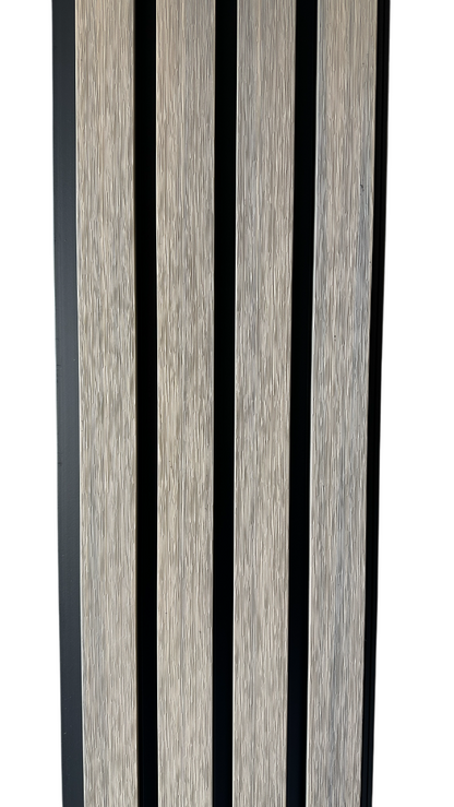 Grey Color with Black Exterior Slat Wall Panels  Durable Siding & Accent Cladding Two Tone