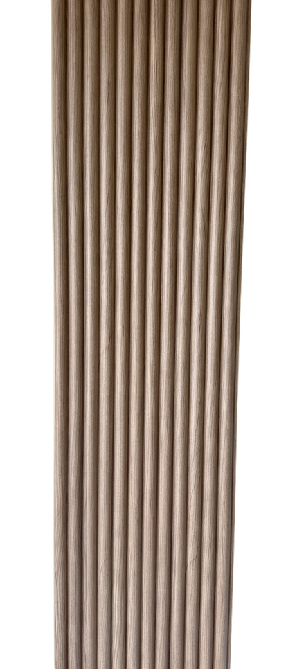 Ribbed Round Grey Wall Panels 9.5 feet by 6 inches Mid Century Modern