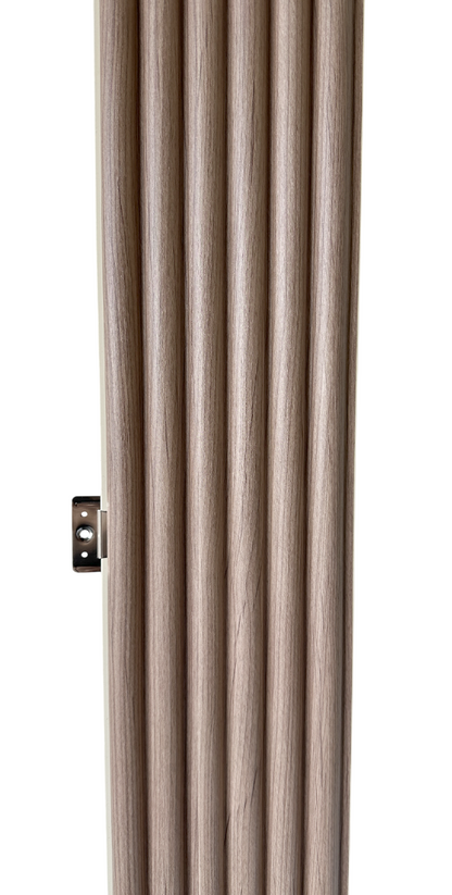 Ribbed Round Grey Wall Panels 9.5 feet by 6 inches Mid Century Modern