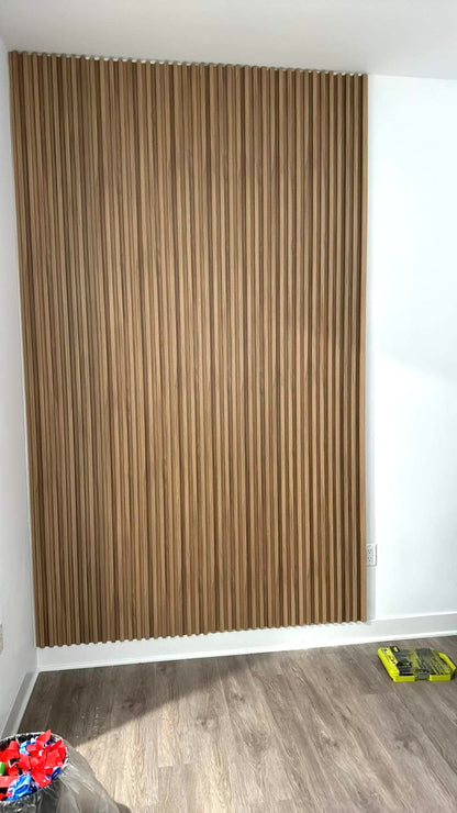 Interior Accent Wall Panels WPC Oak Tone Wood Look Length 114 in Width 6.5 in