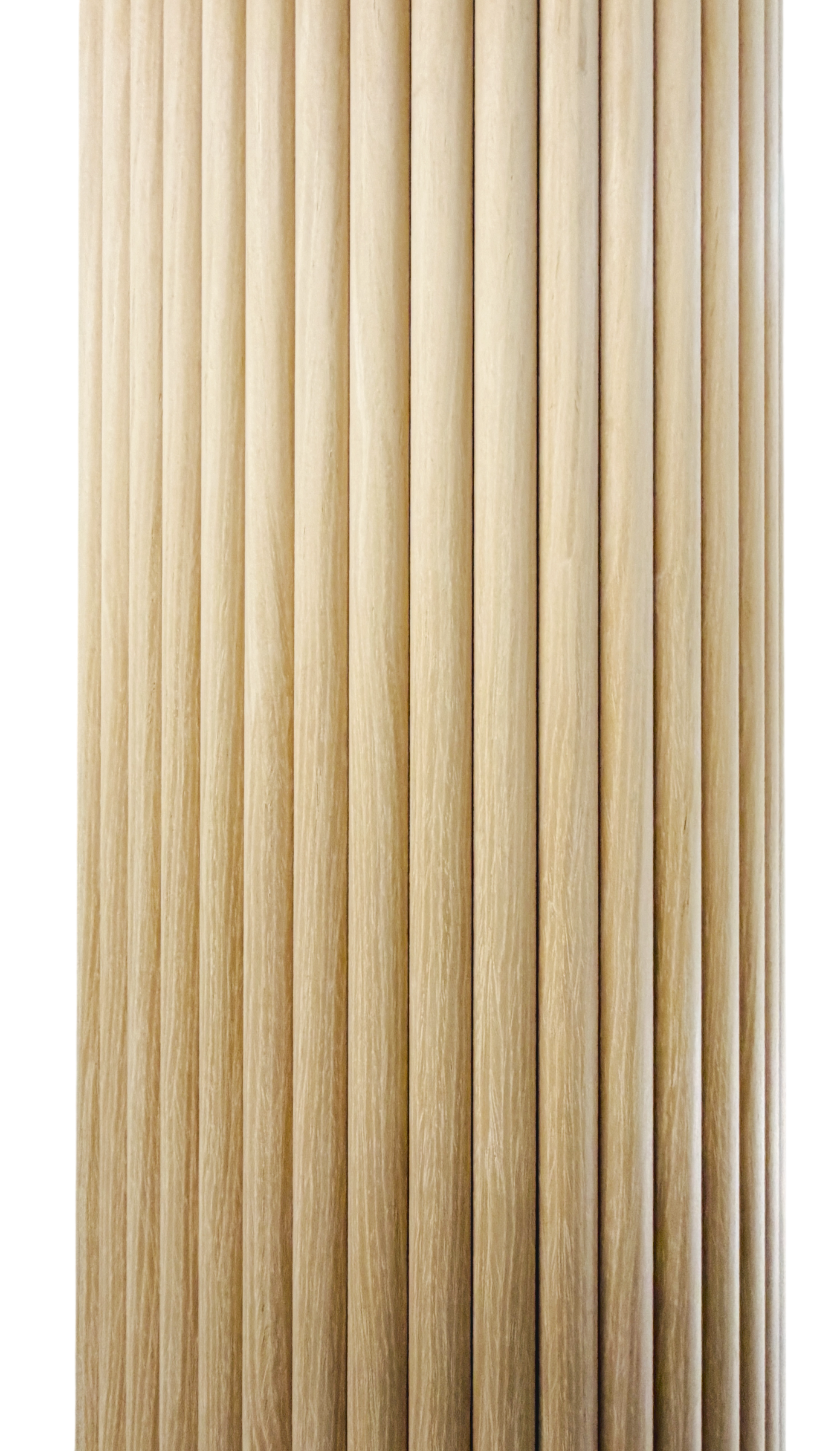 Round Flexible Tambour Wall Panels in Premium White Oak Color