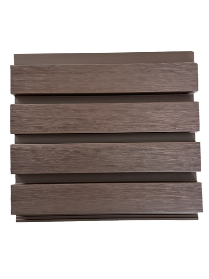 Dark Brown Exterior Siding Panels Accent Wall Decor European Modern Wood Grain 8.5 in by 114 in