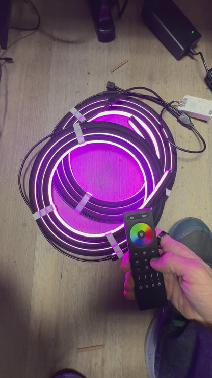 RGB Silicone Multi Color LED Lights for Acoustic Wall Slat Panels Dimmable Set of 3 Easily Inserted Lights