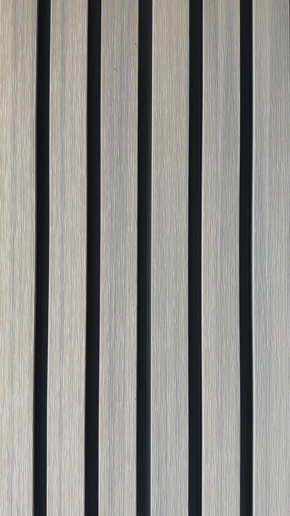 Grey Color with Black Exterior Slat Wall Panels  Durable Siding & Accent Cladding Two Tone