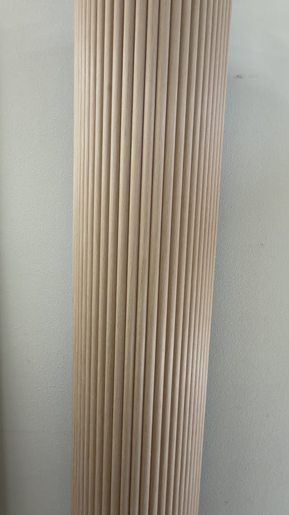 Round Flexible Tambour Wall Panels in Premium White Oak Color